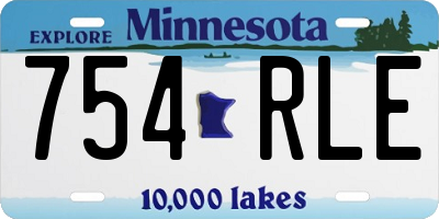 MN license plate 754RLE