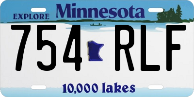 MN license plate 754RLF