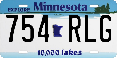 MN license plate 754RLG
