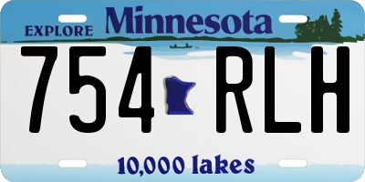 MN license plate 754RLH