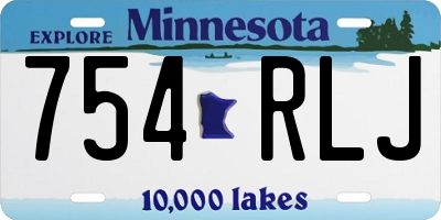 MN license plate 754RLJ