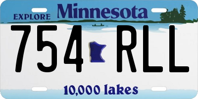 MN license plate 754RLL