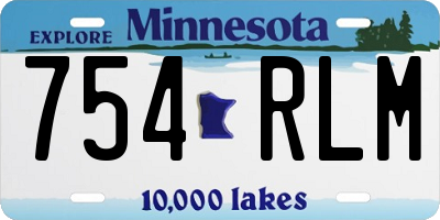 MN license plate 754RLM