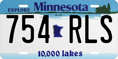 MN license plate 754RLS