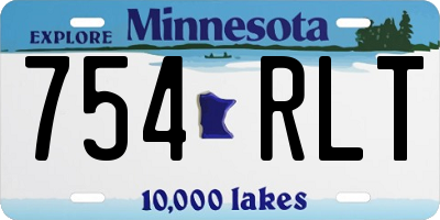 MN license plate 754RLT