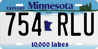 MN license plate 754RLU