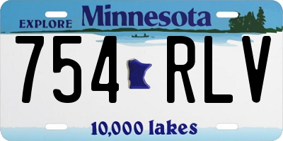 MN license plate 754RLV