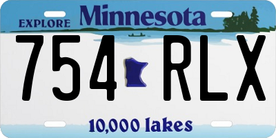 MN license plate 754RLX