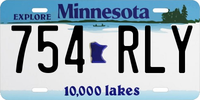 MN license plate 754RLY
