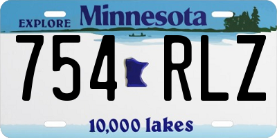 MN license plate 754RLZ