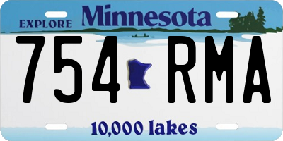MN license plate 754RMA