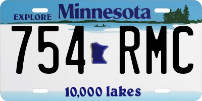 MN license plate 754RMC