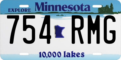 MN license plate 754RMG