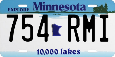 MN license plate 754RMI