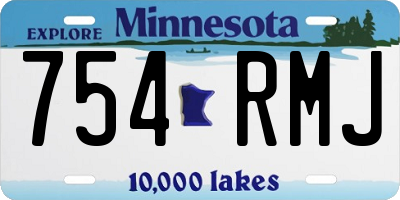MN license plate 754RMJ