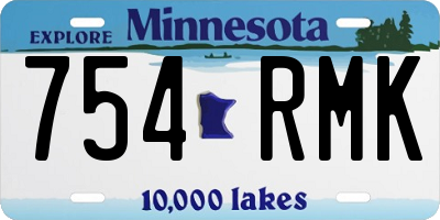 MN license plate 754RMK