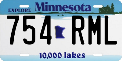 MN license plate 754RML