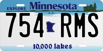 MN license plate 754RMS
