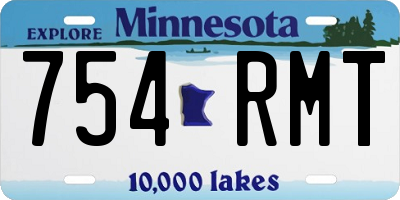 MN license plate 754RMT