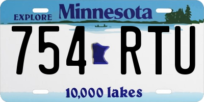 MN license plate 754RTU