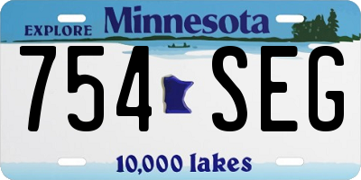 MN license plate 754SEG
