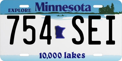 MN license plate 754SEI