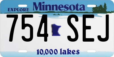 MN license plate 754SEJ