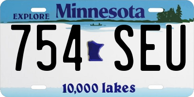 MN license plate 754SEU