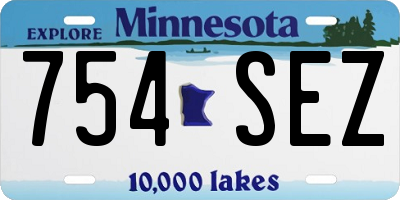 MN license plate 754SEZ