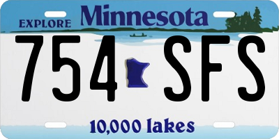 MN license plate 754SFS