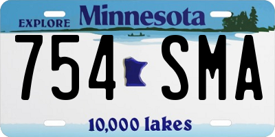 MN license plate 754SMA