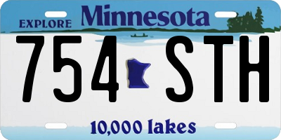 MN license plate 754STH