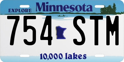 MN license plate 754STM