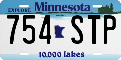 MN license plate 754STP
