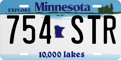 MN license plate 754STR