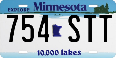 MN license plate 754STT