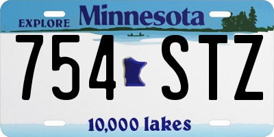MN license plate 754STZ