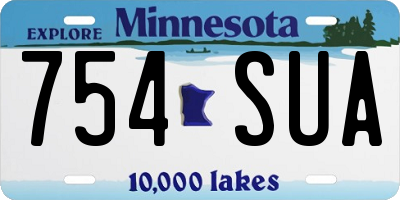 MN license plate 754SUA