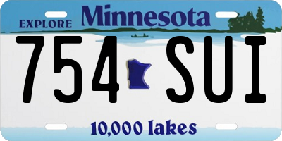 MN license plate 754SUI
