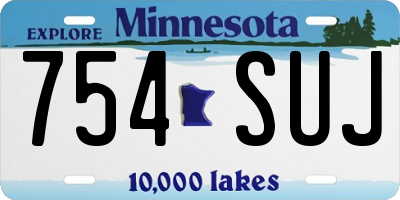 MN license plate 754SUJ