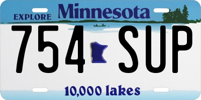 MN license plate 754SUP