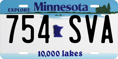 MN license plate 754SVA