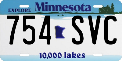 MN license plate 754SVC