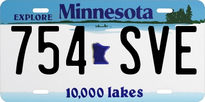 MN license plate 754SVE