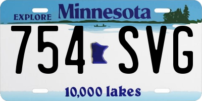 MN license plate 754SVG