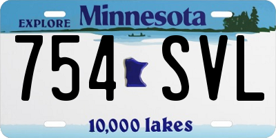 MN license plate 754SVL