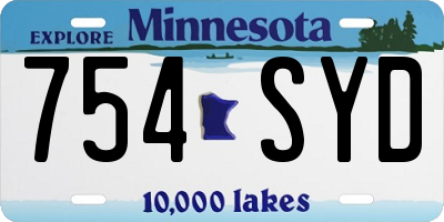 MN license plate 754SYD