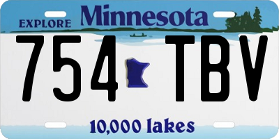 MN license plate 754TBV