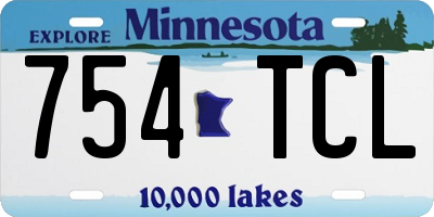 MN license plate 754TCL