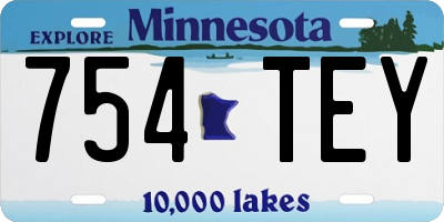 MN license plate 754TEY